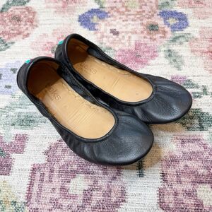 Tieks By Gavrieli Womens Size 6 Black Leather Ballet Flats Slip Ons
